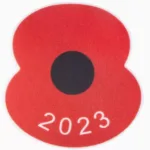 US$6.00 2023 british legion poppy badge & infinite athlete sponsor +$6.00