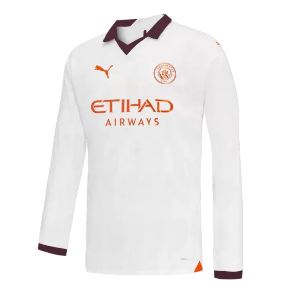 Manchester City Away Long Sleeve Soccer Jersey 2023/24