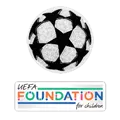 US$7.00 24/25 ucl & uefa foundation badges +$7.00