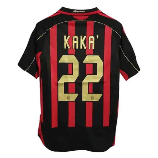 Vintage Soccer Jersey KAKA' #22 AC Milan Home 2006/07