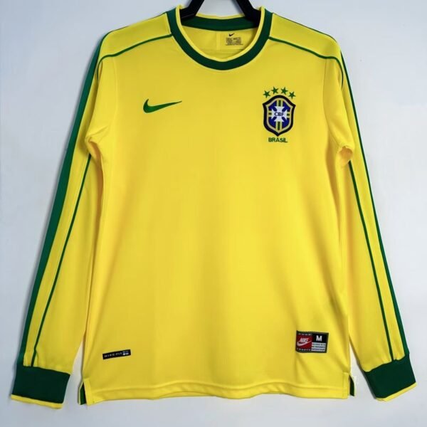 Retro Brazil national 1998 home Long Sleeve