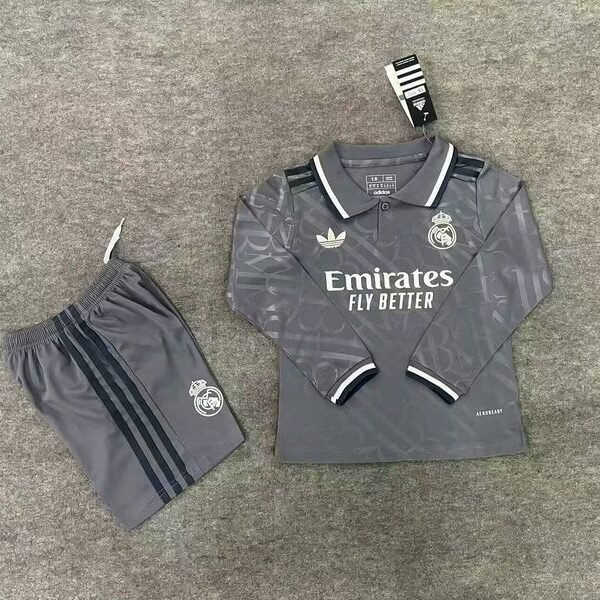 Kid Size Real Madrid 2024-2025 second away Long Sleeve