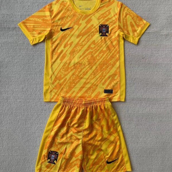Kid Size Portugal national yellow Goalkeeper