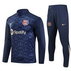Barcelona 2024-2025 Half zipper Training Suit Cyan