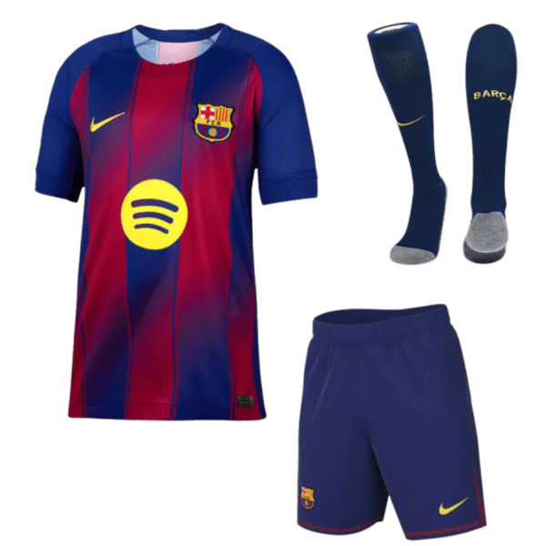 Barcelona Home Kids Soccer Jerseys Full Kit 2025/26