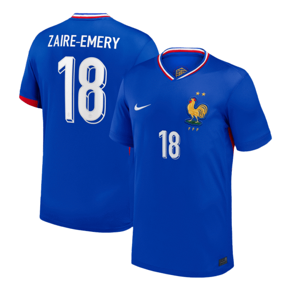 ZAIRE-EMERY #18 France Home Soccer Jersey