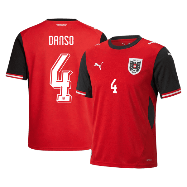 DANSO #4 Austria Home Soccer Jersey World Cup 2026