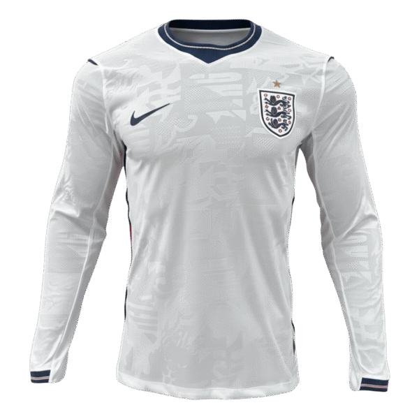 England Home Long Sleeve Player Version Jersey World Cup 2026