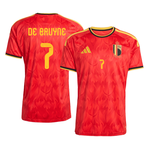 DE BRUYNE #7 Belgium Home Soccer Jersey World Cup 2026