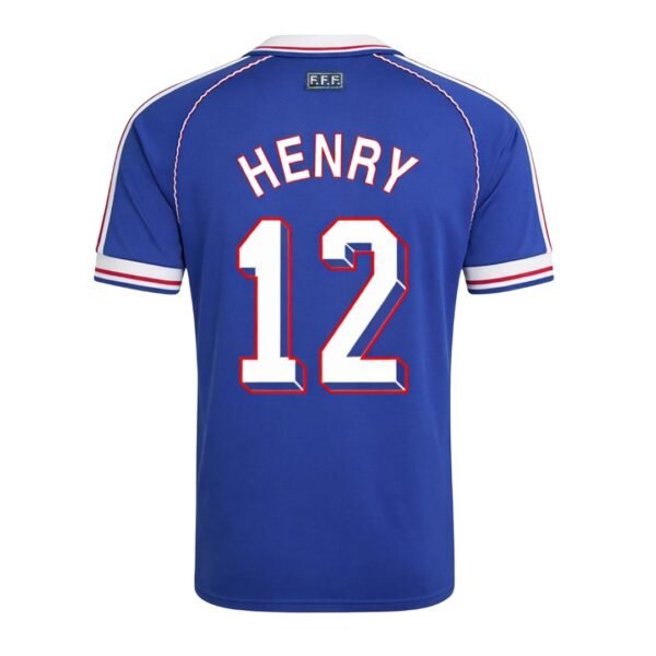 Retro Soccer Jersey HENRY #12 France Home 1998
