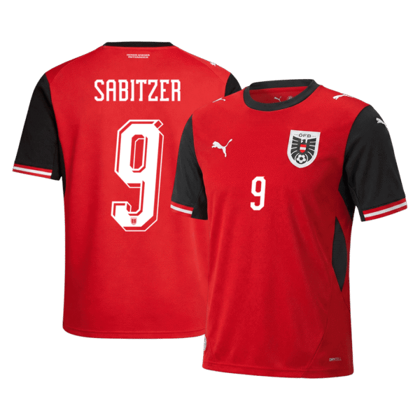SABITZER #9 Austria Home Soccer Jersey World Cup 2026