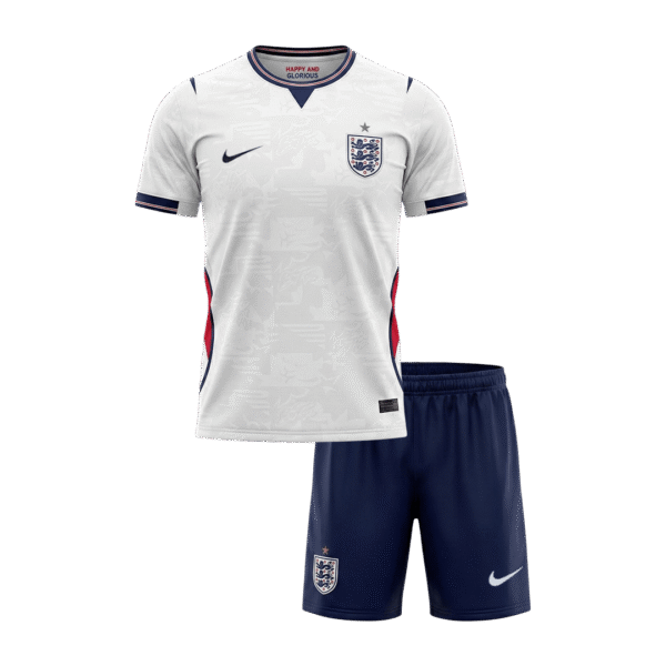 England Home World Cup Kids Soccer Jerseys Kit 2026