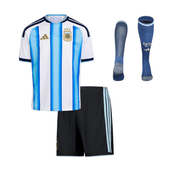 Argentina Home Kids Soccer Jerseys Full Kit World Cup 2026