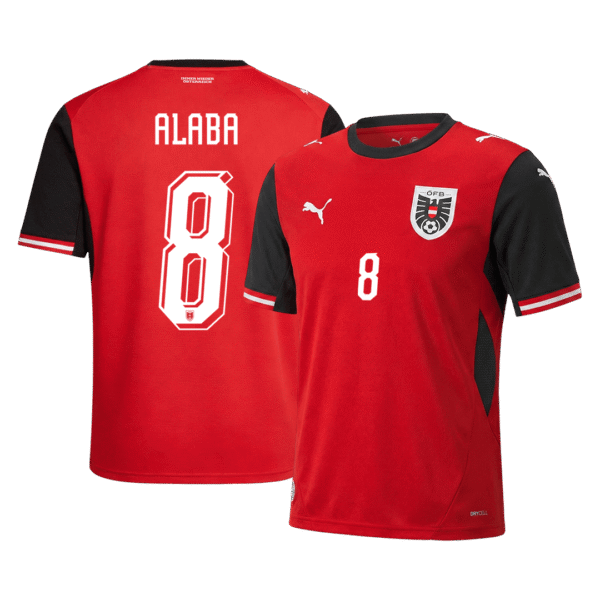 ALABA #8 Austria Home Soccer Jersey World Cup 2026
