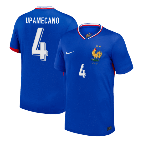 UPAMECANO #4 France Home Soccer Jersey